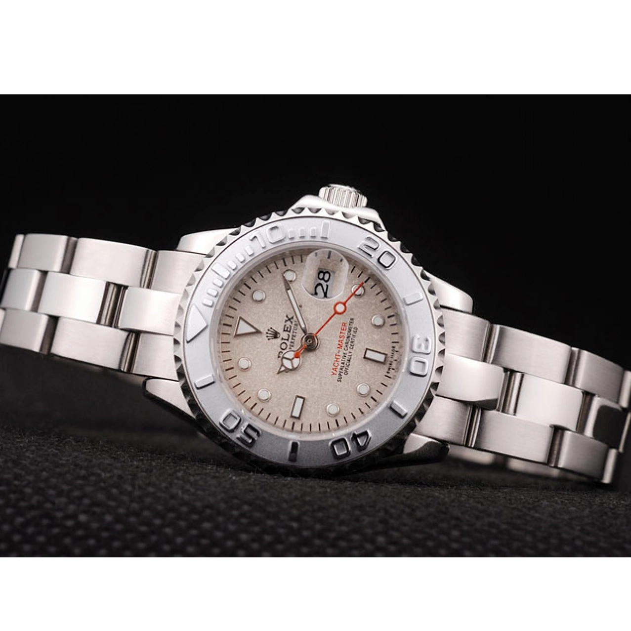 Good Copy Rolex Watches Beige Master Bezel Yacht Silver Dial Rolex 0730